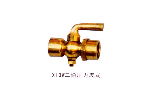 X13W 二通压力表式旋塞阀